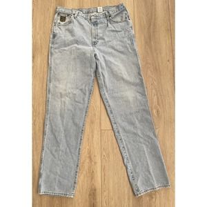Cinch Mens Size 38 x 36 Light Wash Straight Leg Denim Western Jeans 100% Cotton